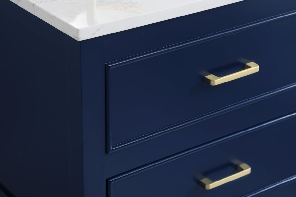 24 inch Single Bathroom Vanity in Blue