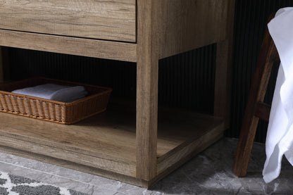 42 Inch SIngle Bathroom Vanity In Natural Oak