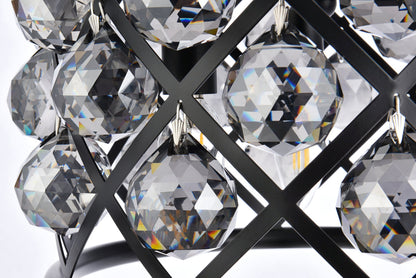 Madison 3 light Matte Black Pendant Silver Shade (Grey) Royal Cut Crystal