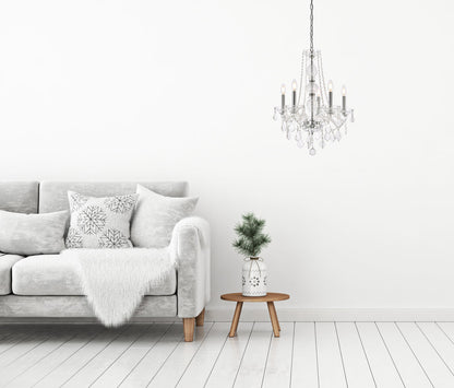 Verona 5 light Chrome Chandelier Clear Royal Cut Crystal