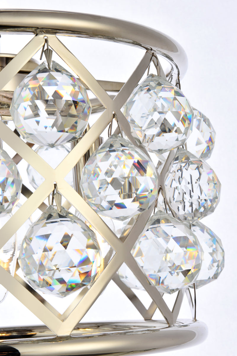 Madison 3 light polished Nickel Pendant Clear Royal Cut Crystal