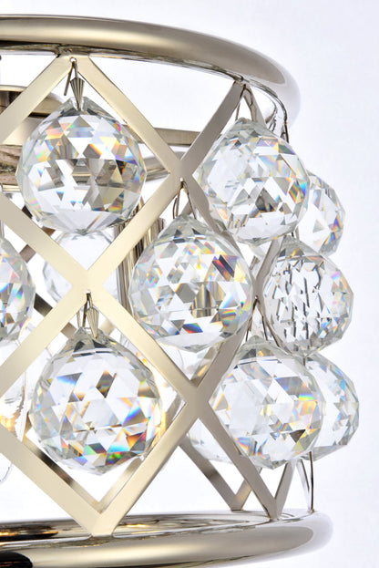 Madison 3 light polished Nickel Pendant Clear Royal Cut Crystal