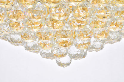 Primo 30 light Gold Flush Mount Clear Royal Cut Crystal