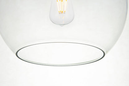 Baxter 3 Lights Chrome Pendant With Clear Glass