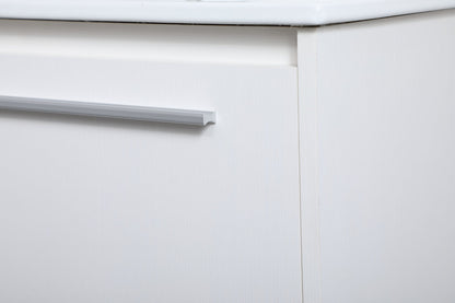 30 inch  Single Bathroom Floating Vanity in White