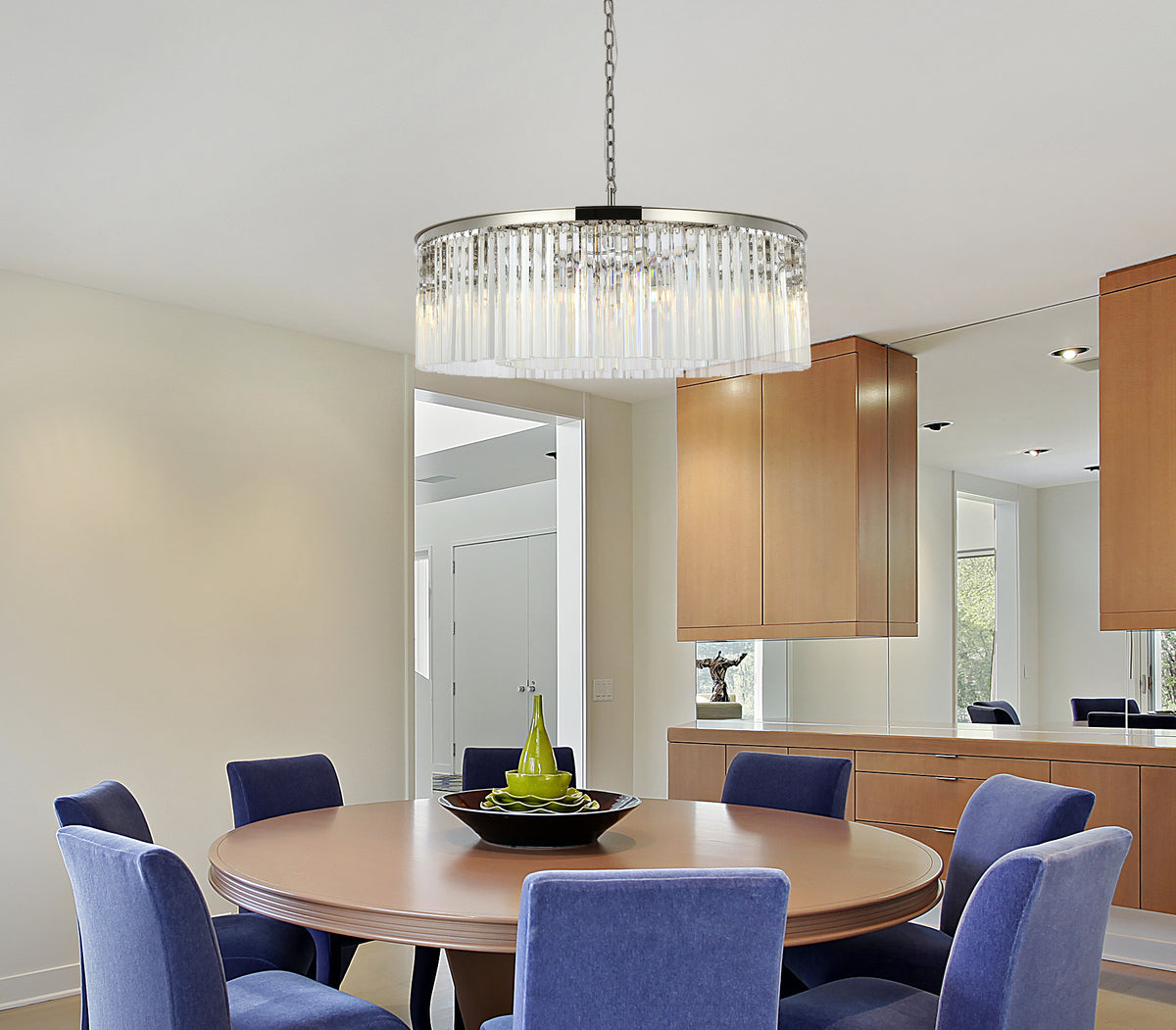 Sydney 10 light polished nickel Chandelier Clear Royal Cut Crystal