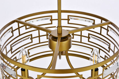 Kennedy 16.5 inch pendant in brass