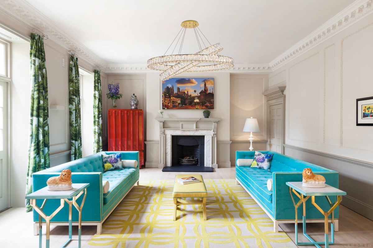 Monroe Integrated LED light Gold Chandelier Clear Royal Cut Crystal