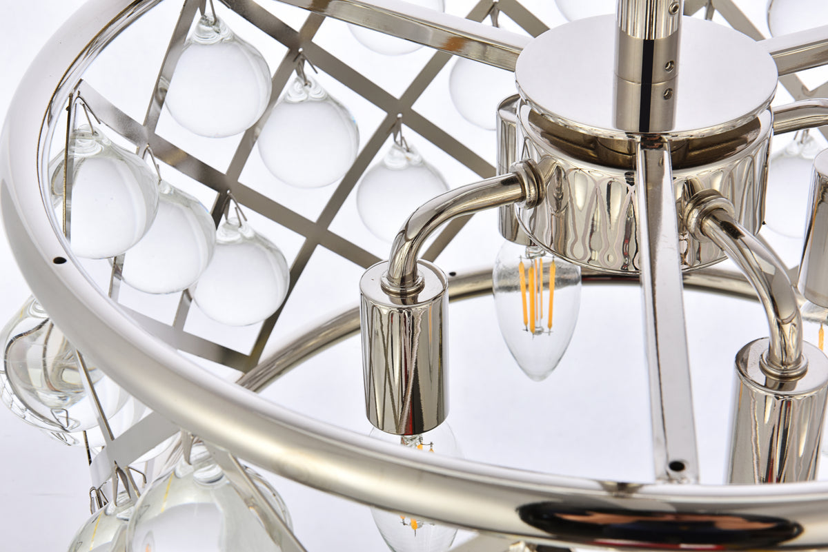 Madison 4 light polished Nickel Pendant Clear Royal Cut Crystal