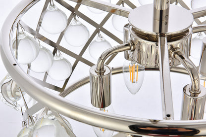 Madison 4 light polished Nickel Pendant Clear Royal Cut Crystal