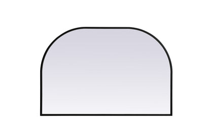 Metal Frame Arch Mirror 36x24 Inch in Black