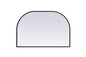 Metal Frame Arch Mirror 36x24 Inch in Black