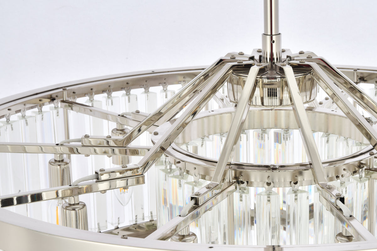 Chelsea 10 light polished nickel Chandelier Clear Royal Cut Crystal