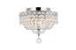 Century 4 light Chrome Flush Mount Clear Royal Cut Crystal