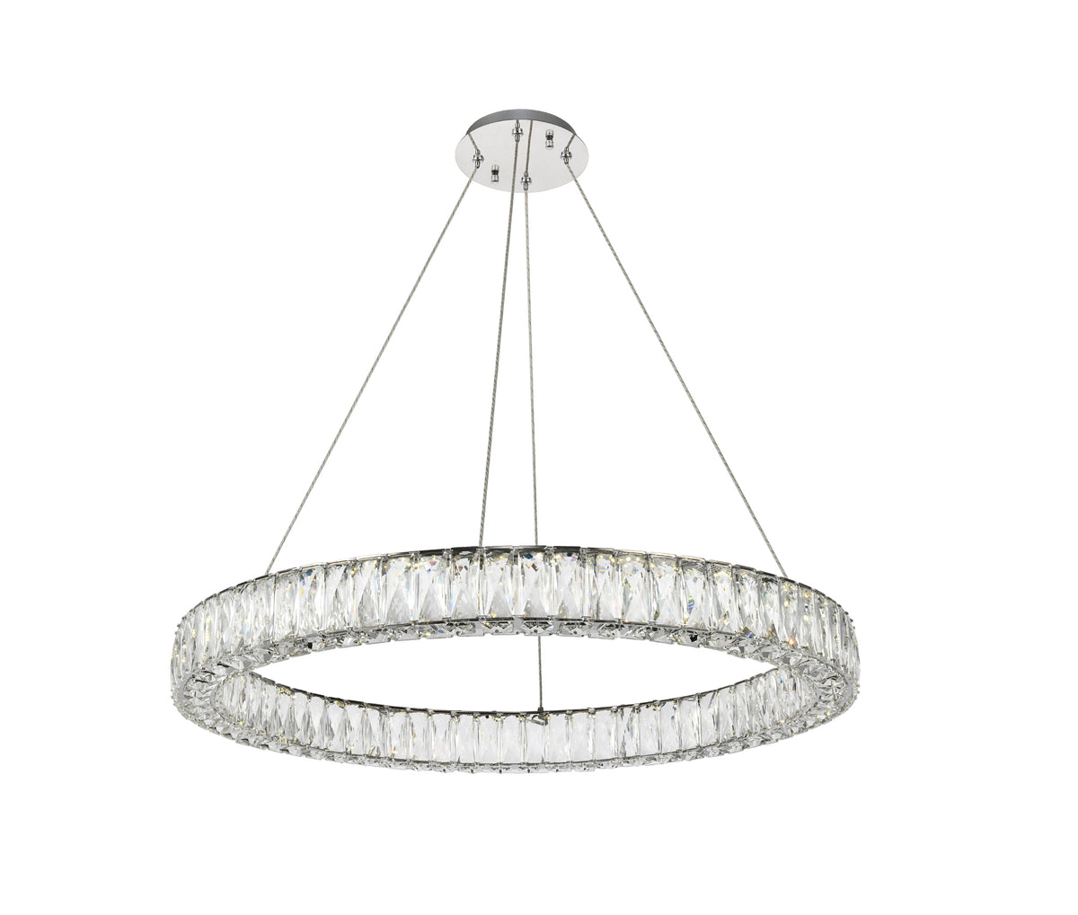 Monroe Integrated LED chip light Chrome Chandelier Clear Royal Cut Crystal