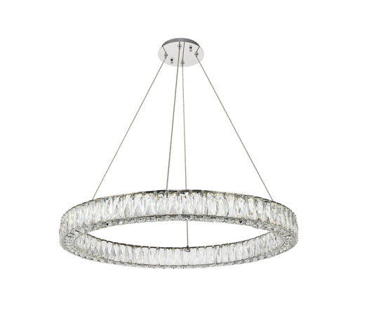 Monroe Integrated LED chip light Chrome Chandelier Clear Royal Cut Crystal