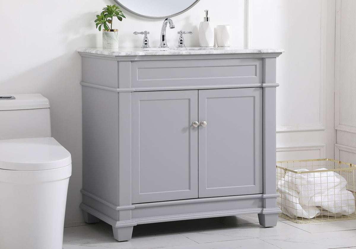36 inch Single Bathroom Vanity set in Grey