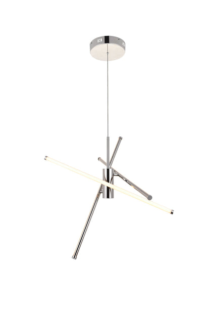 Sonya 3 Light polished Nickel Pendant