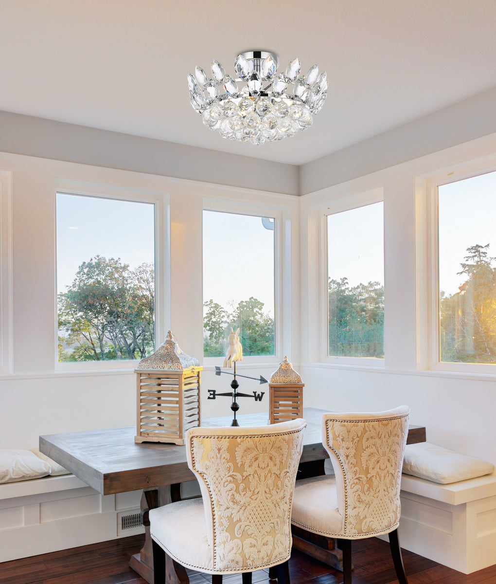 Emilia 16 inch flush mount in chrome