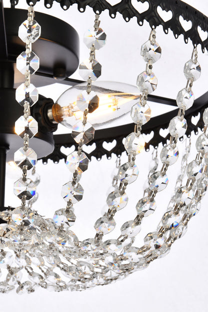 Kylie 12 inch flush mount in black