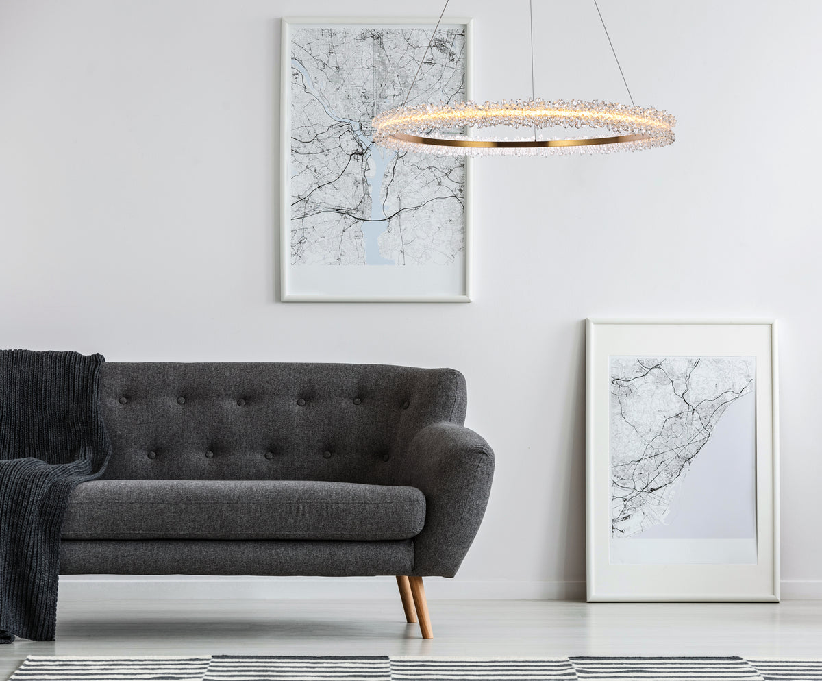 Laurel LED 34 inch Gold pendant