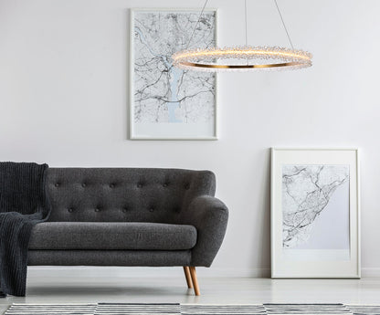 Laurel LED 34 inch Gold pendant