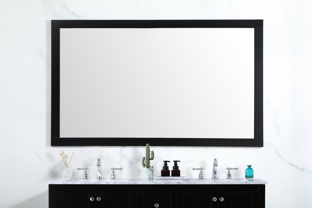 Aqua vanity mirror 60x36 inch in black