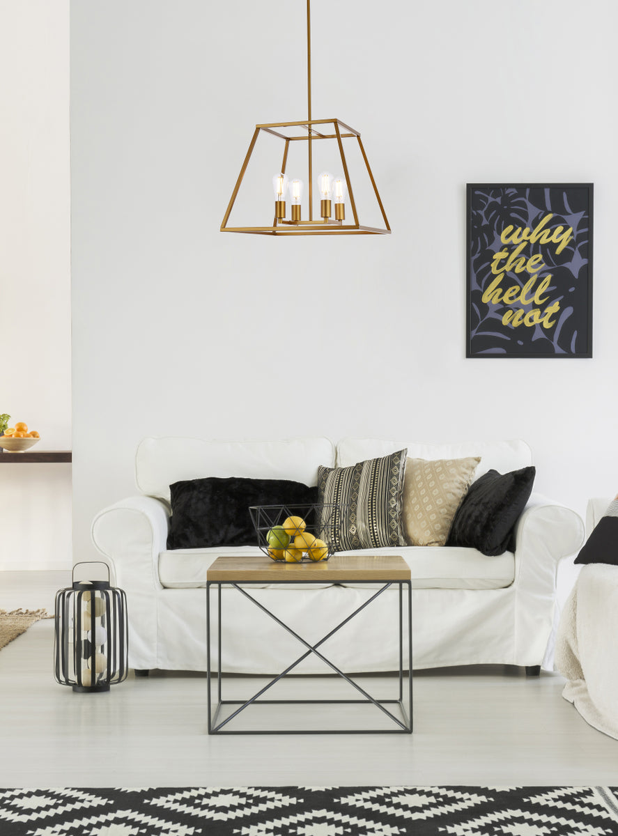 Declan 20 inch pendant in brass