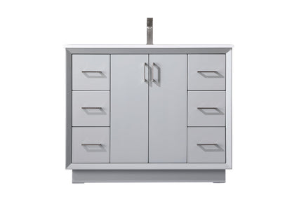 42 Inch SIngle Bathroom Vanity In Grey