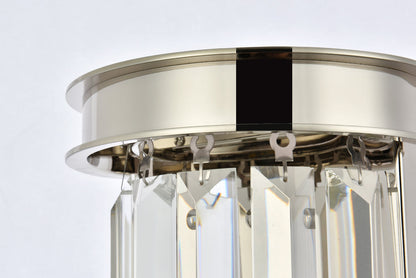 Sydney 2 light polished nickel Wall Sconce Clear Royal Cut Crystal