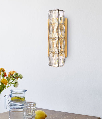 Valetta 12 inch LED linear wall sconce in gold