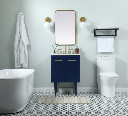 24 inch Single bathroom vanity in blue