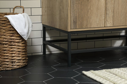 36 inch Single bathroom vanity in natural oak