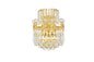 Corona 2 light Gold Wall Sconce Clear Royal Cut Crystal