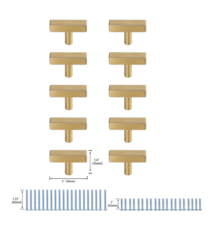 Dior Brass T Bar Pull Multipack (set of 10)