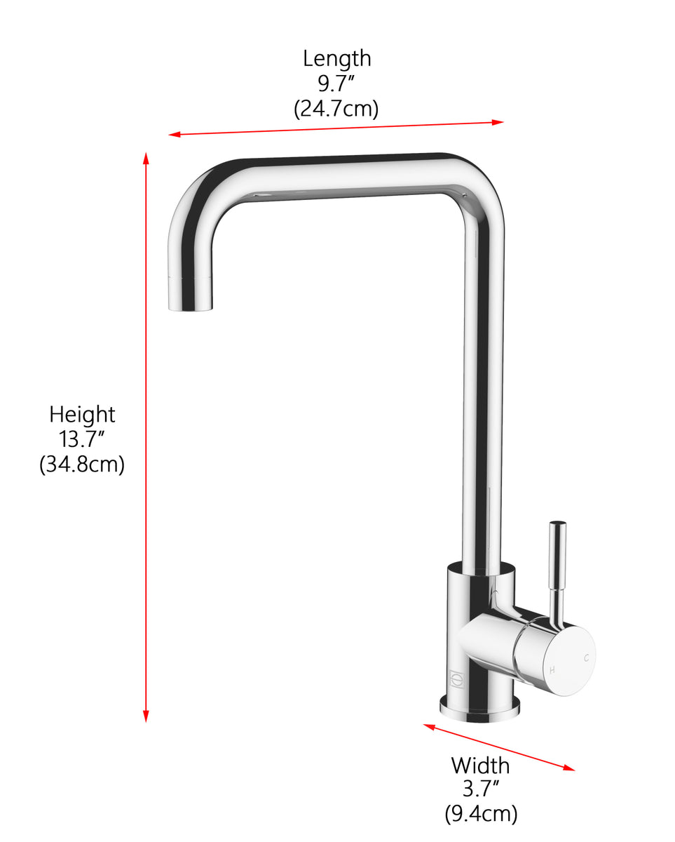Levi Single Handle Pull Down Sprayer Kitchen Faucet in Chrome