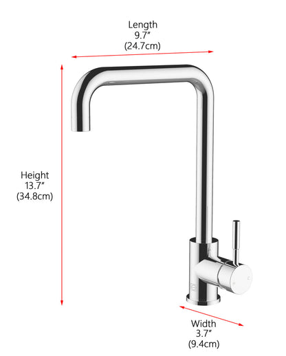Levi Single Handle Pull Down Sprayer Kitchen Faucet in Chrome