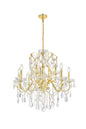 St. Francis 12 light Gold Chandelier Clear Royal Cut Crystal