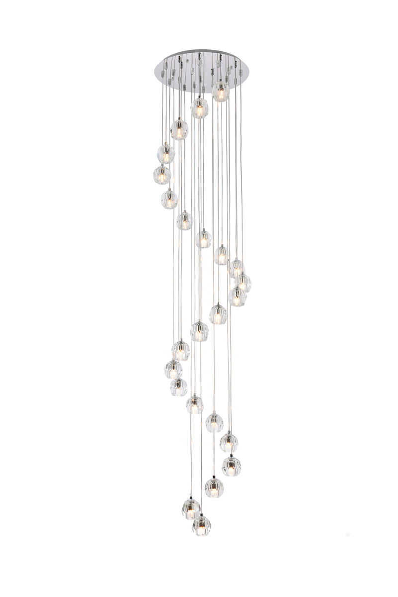 Eren 24 lights Chrome pendant