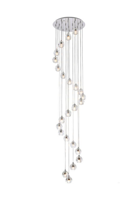 Eren 24 lights Chrome pendant