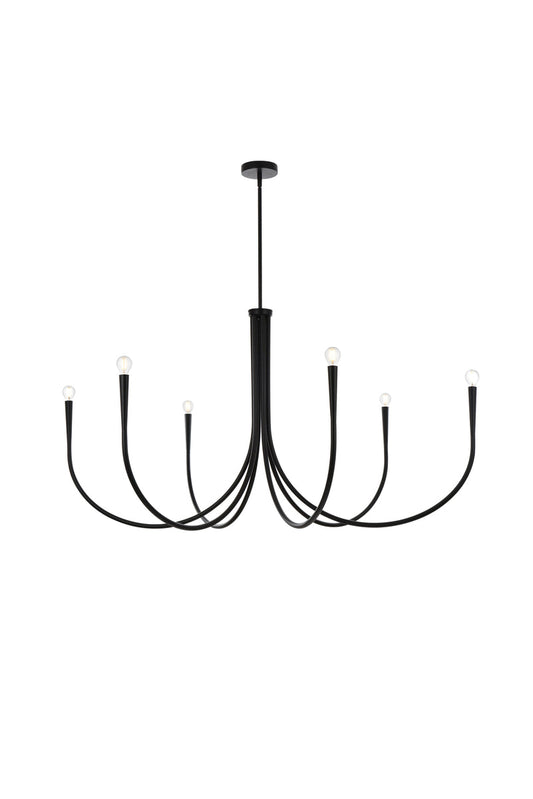 Layne 50 inch chandelier in Black