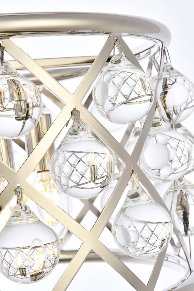 Madison 4 light polished Nickel Pendant Clear Royal Cut Crystal