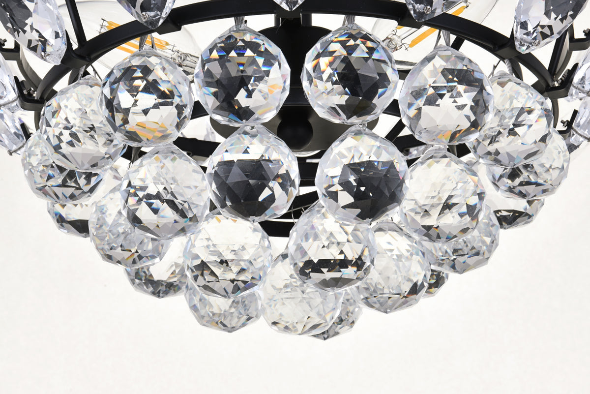 Emilia 14 inch flush mount in black