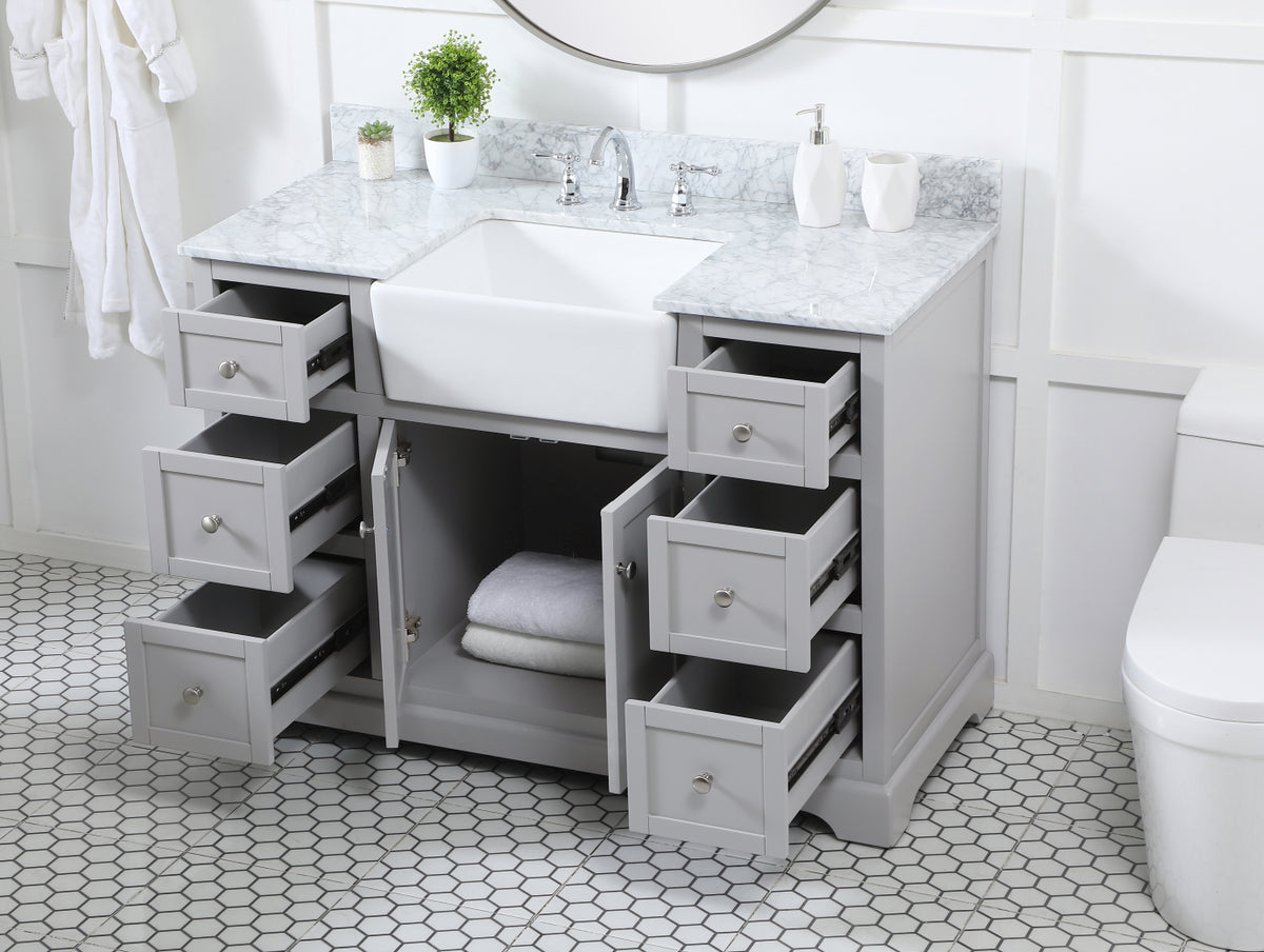 48 inch Single bathroom vanity in grey