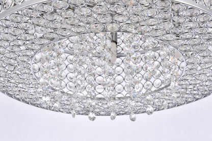 Amelie 6 light Chrome Pendant Clear Royal Cut Crystal