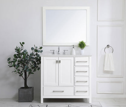36 inch Single Bathroom Vanity in White