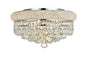 Primo 8 light Chrome Flush Mount Clear Royal Cut Crystal