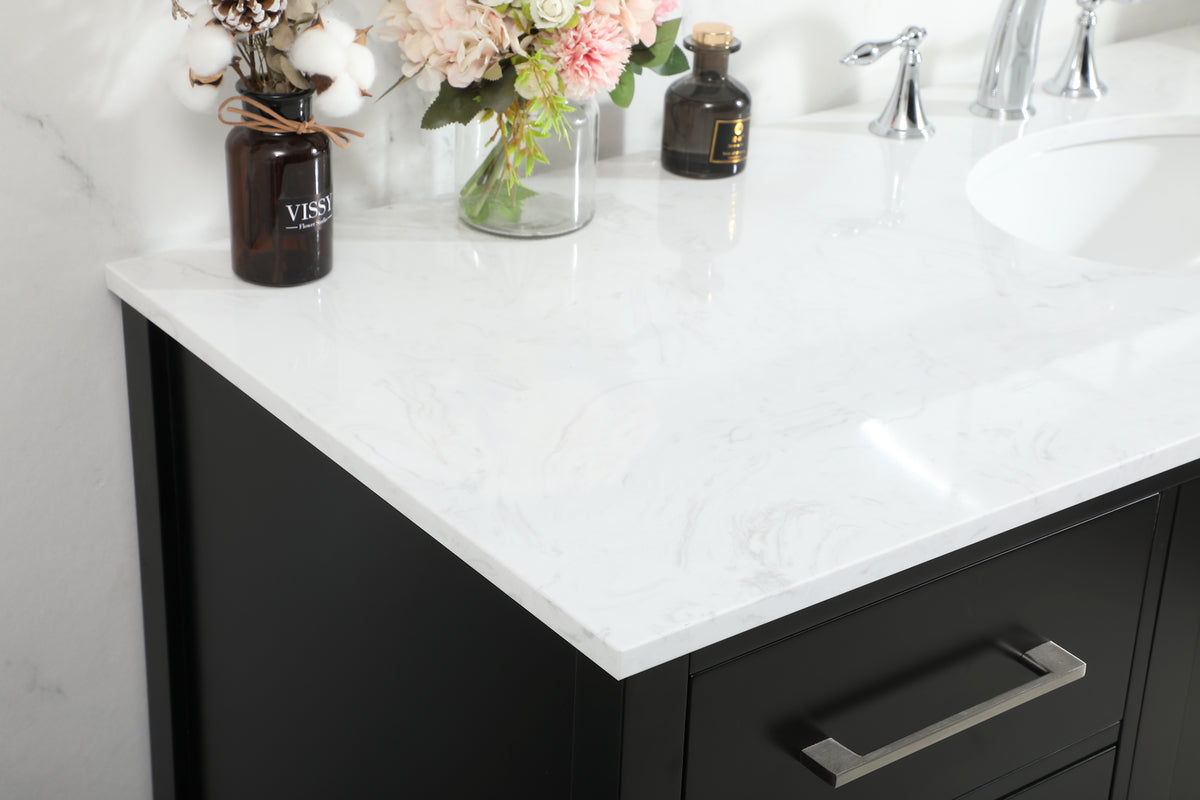 60 inch Single bathroom vanity in black