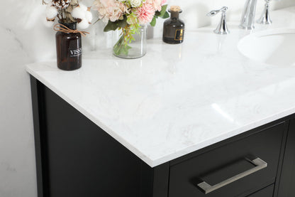 60 inch Single bathroom vanity in black