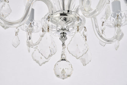 Rococo 4 light Chrome Pendant Clear Royal Cut Crystal